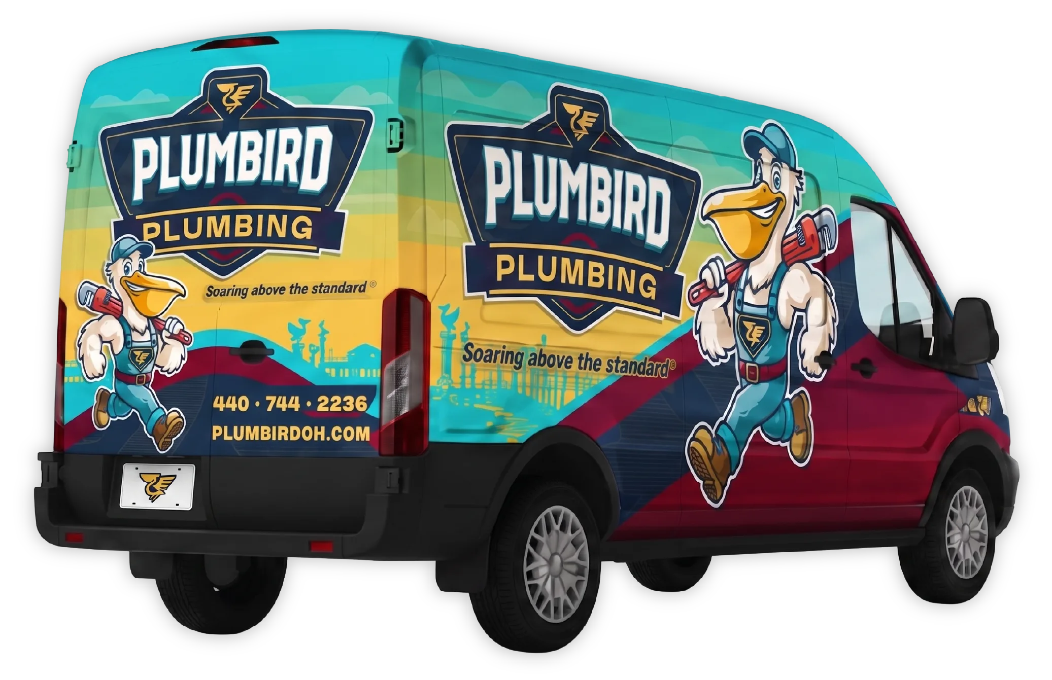 Plumbird Plumbing service van serving Cleveland and Northeast Ohio